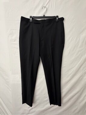 Men’s Suit Supply Black Wool Slim Dress Pants Size 26 Italian Fabric (A746)